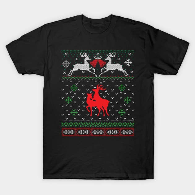 Deer mating christmas sweater hotsell